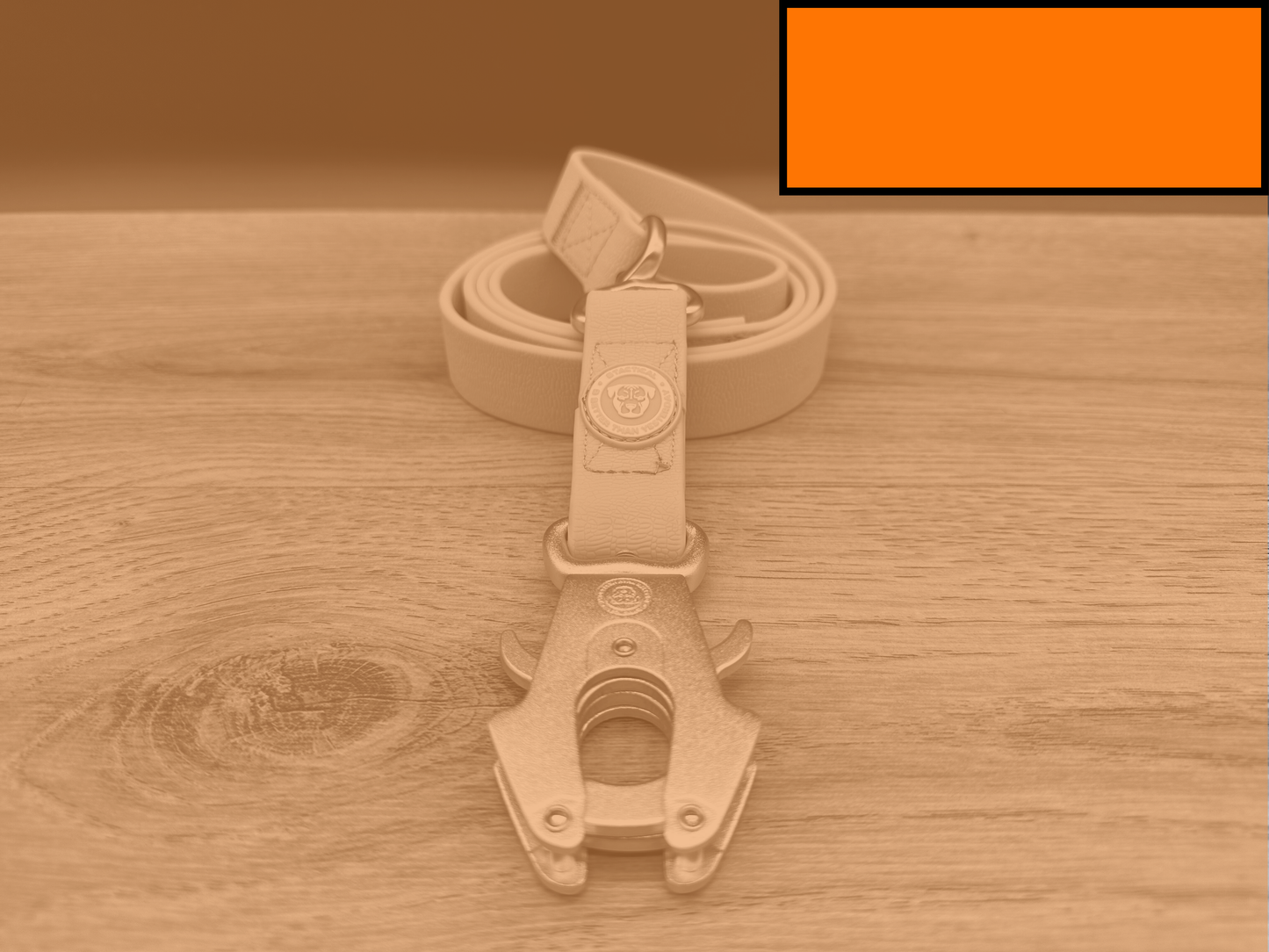 BTactical Lead - Citrus Orange | PVC Extra Strong, Durable Frog Clip Dog Lead