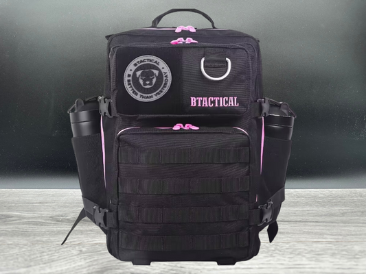 The BTactical Backpack - Black/Pretty Pink | Dog Hiking Backpack