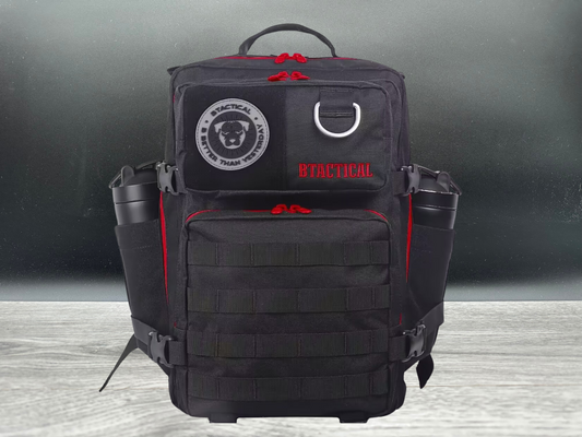 The BTactical Backpack - Black/Citrus Red | Dog Hiking Backpack