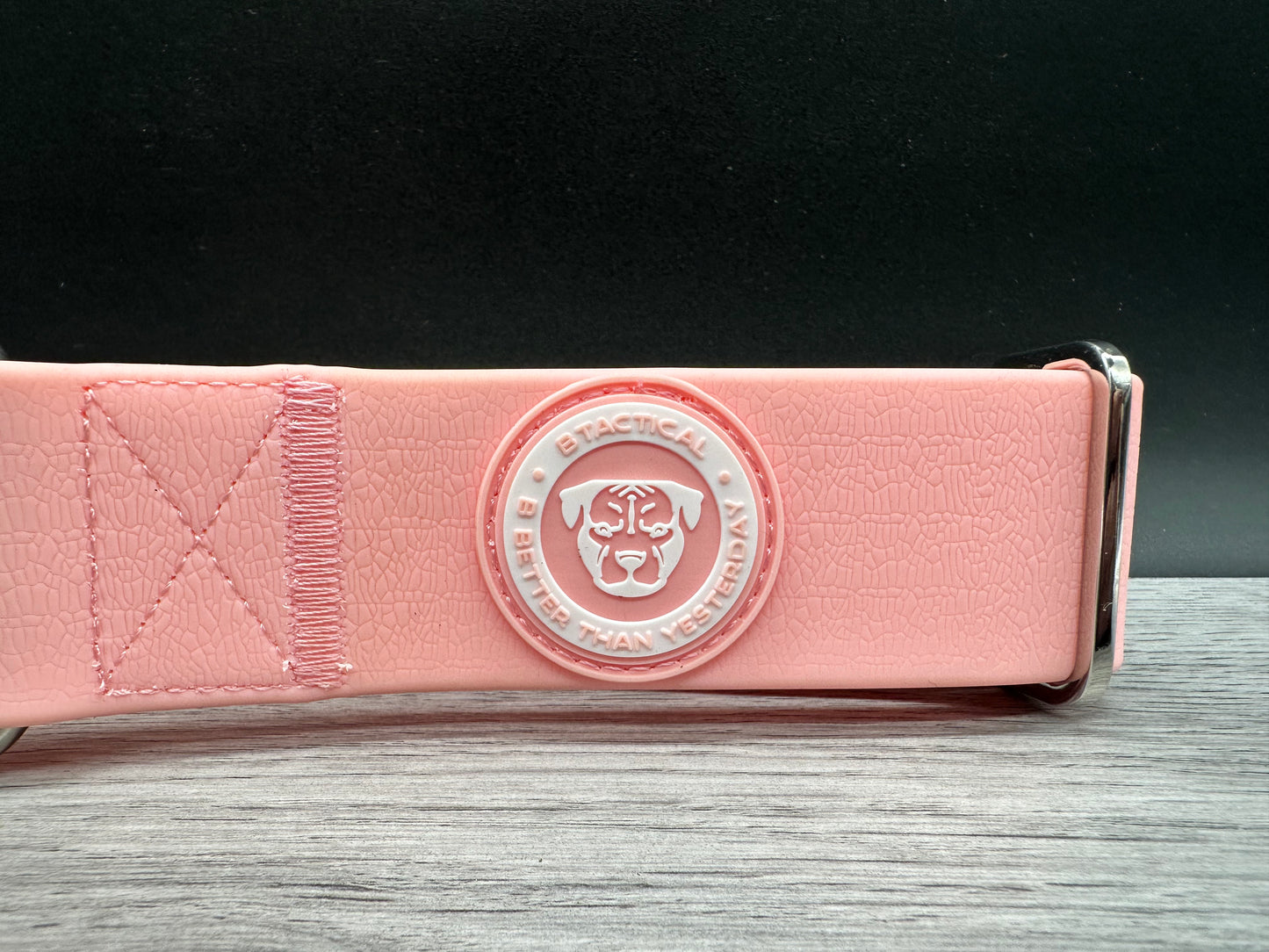 2.5cm BTactical Collar - Pastel Pink | PVC Durable Dog Collar