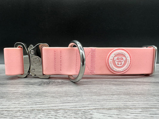 5cm BTactical Collar - Pastel Pink | PVC Durable Dog Collar