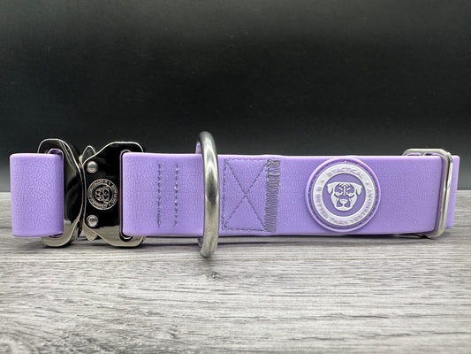 5cm BTactical Collar - Pastel Purple | PVC Durable Dog Collar