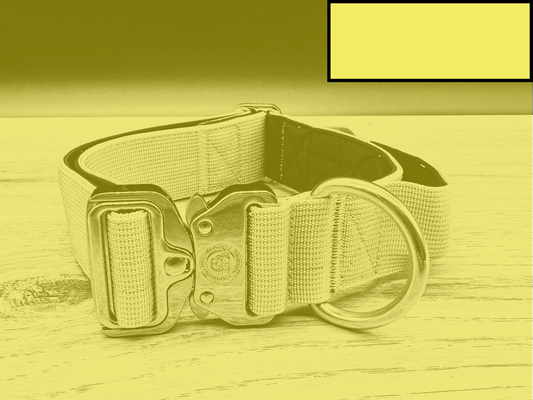 4cm BTactical Collar - Pastel Yellow | Durable Dog Collar