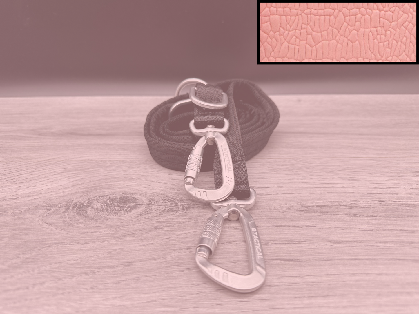 BTactical Training Lead - Pastel Pink | 2m Extra Strong, Durable Carabiner Clip Dog Lead