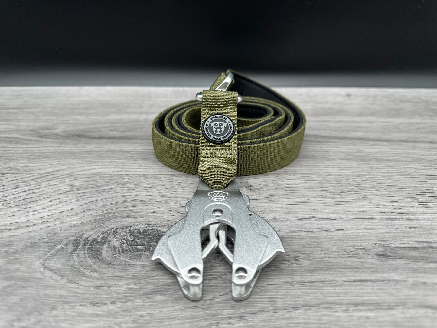 BTactical Lead - Khaki Green | Extra Strong, Durable Frog Clip Dog Lead