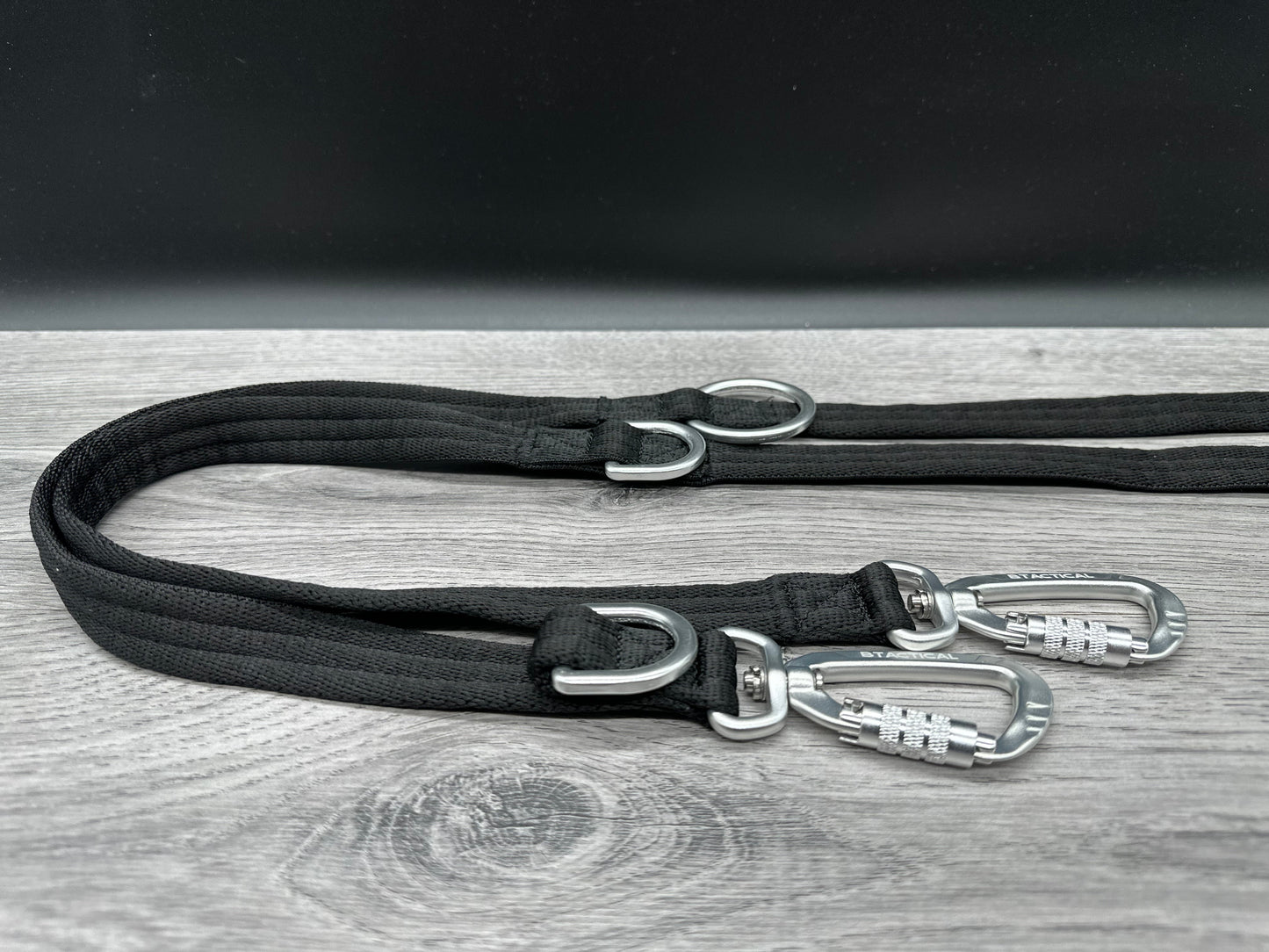 BTactical Training Lead - Black | 2m Extra Strong, Durable Carabiner Clip Dog Lead