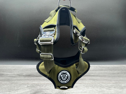 The Light Ultimate BTactical Harness - Khaki Green | Aluminium Durable Tracker Dog Harness