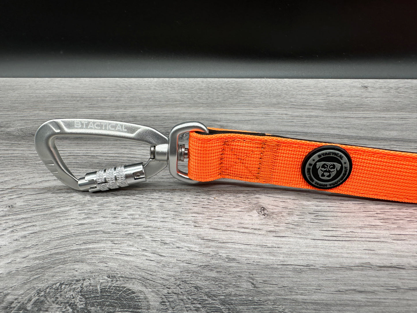 BTactical Lead - Citrus Orange | Extra Strong, Durable Carabiner Clip Dog Lead