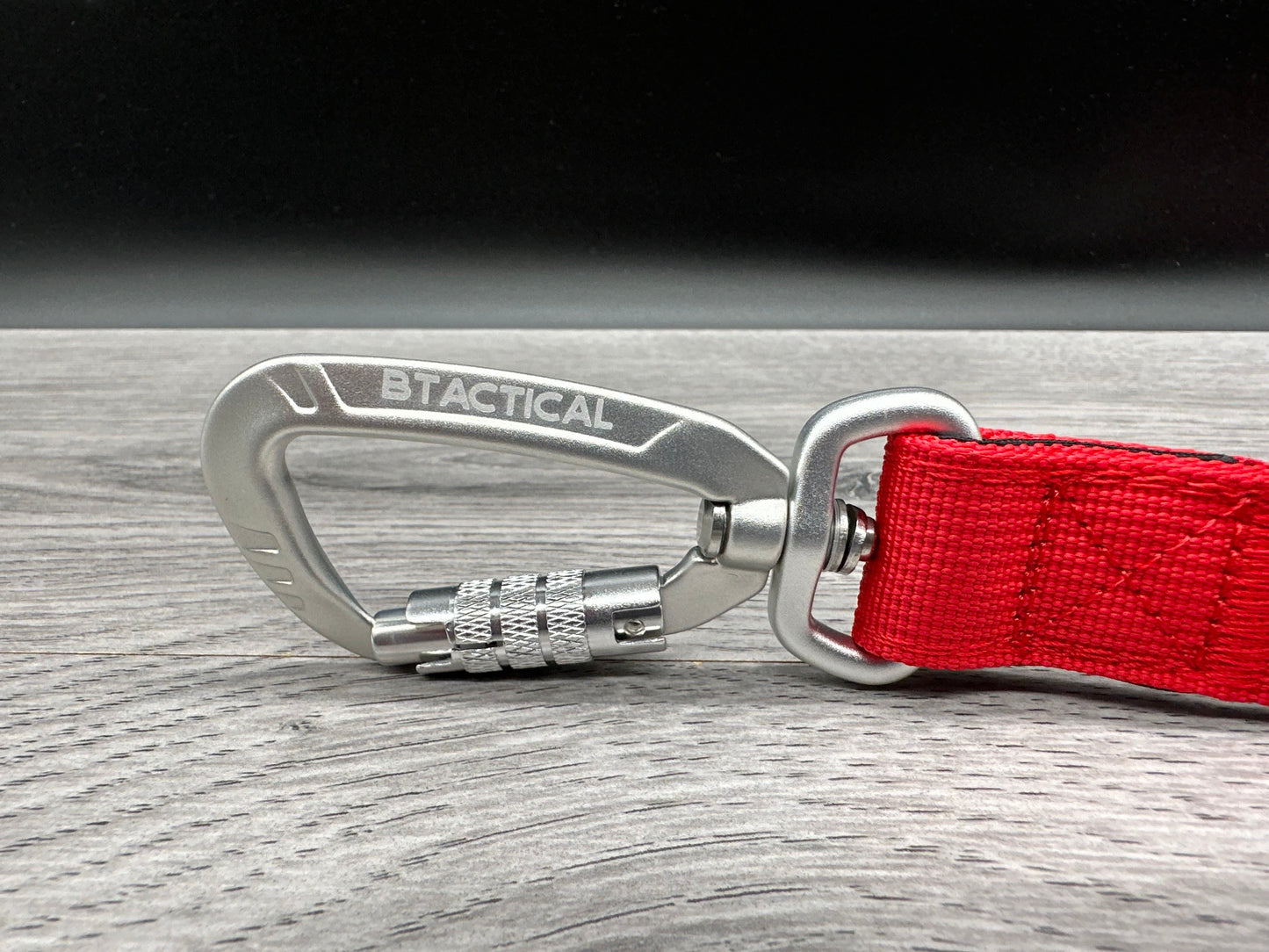 BTactical Lead - Citrus Red | Extra Strong, Durable Carabiner Clip Dog Lead