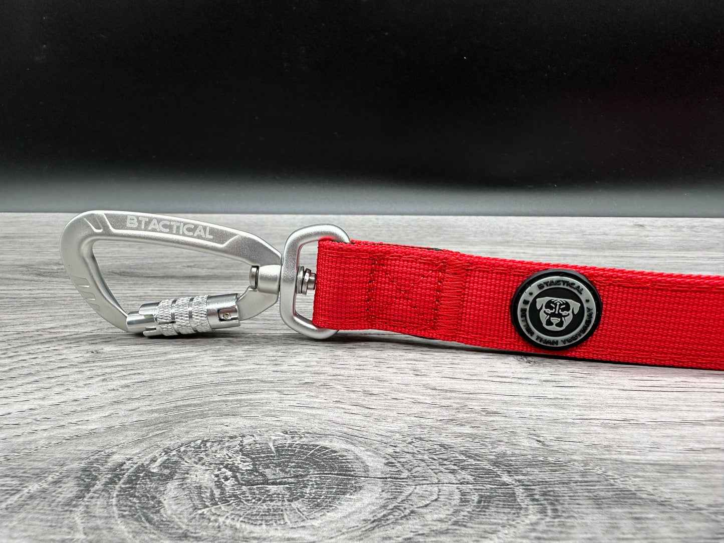 BTactical Lead - Citrus Red | Extra Strong, Durable Carabiner Clip Dog Lead